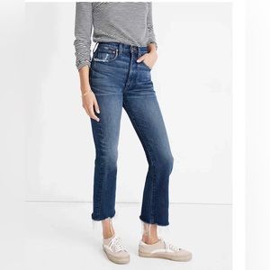 MADEWELL rivet and thread EUC ankle length jeans sz 25